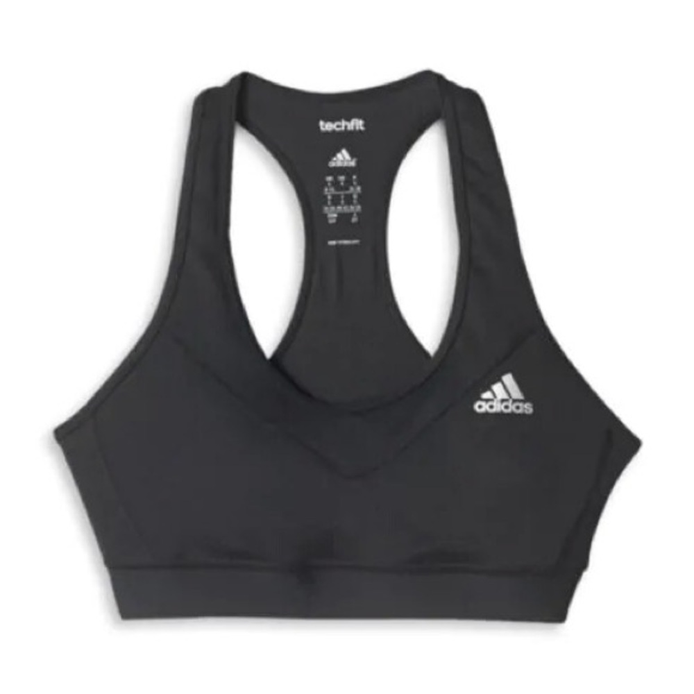 Adidas Black Racerback Sports Bra NWT